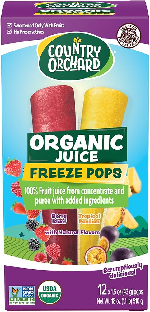 Amazon.com: Kisko Freezies Country Orchard Organic Freeze Pops 100